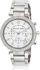 ساعت Michael Kors Parker از استیل ضد زنگ با تزئینات براق نقره‌ای/نقره‌ای 3438