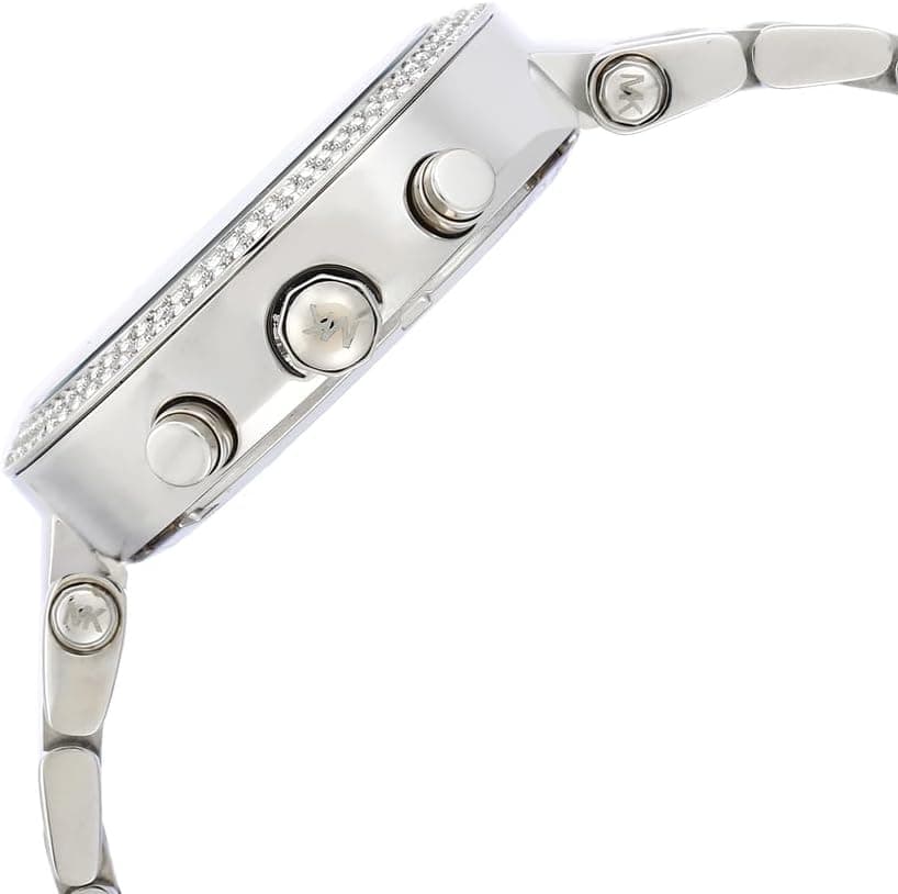 ساعت Michael Kors Parker از استیل ضد زنگ با تزئینات براق نقره‌ای/نقره‌ای 3439