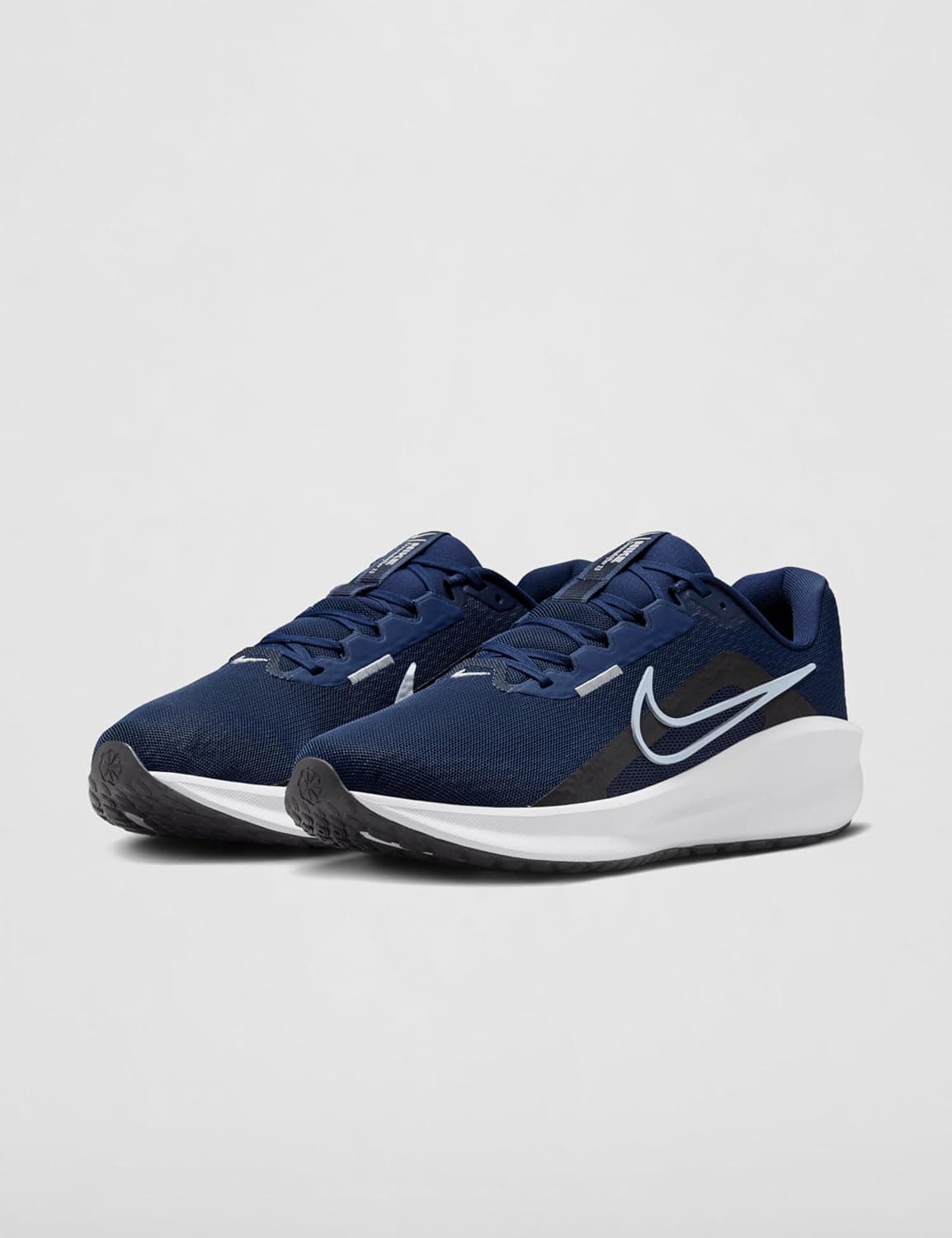کفش دویدن مردانه Nike Downshifter 13 مدل LACED سایز 45 EU رنگ MIDNIGHT NAVY/PURE PLATINUM-BLACK-WHITE 3473