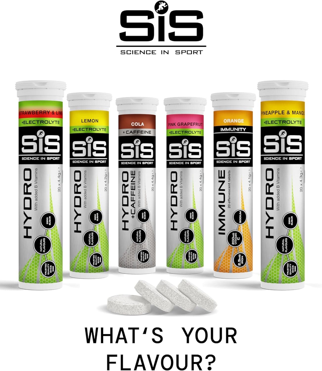 قرص‌های الکترولیت Science In Sport Hydro | قرص‌های هیدراتاسیون بدون شکر | الکترولیت‌های ضروری برای کاهش خستگی و کمک به آب‌رسانی مجدد | بدون گلوتن | طعم بری | ۲۰ وعده | ۱ بسته بری ۲۰ عددی (بسته ۱ عددی) 3481