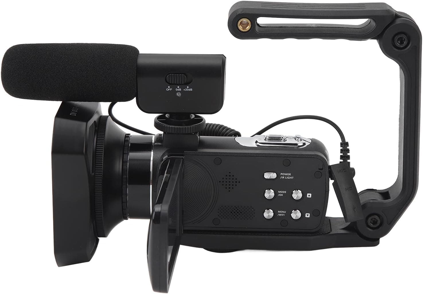 دوربین فیلمبرداری ویدئو 4K 30FPS 56MP با قابلیت شب، زوم 18X، میکروفون خارجی، ریموت کنترل - دوربین Vlogging قابل حمل با خروجی HD - ایده‌آل برای Vlogging و عکاسی 3499