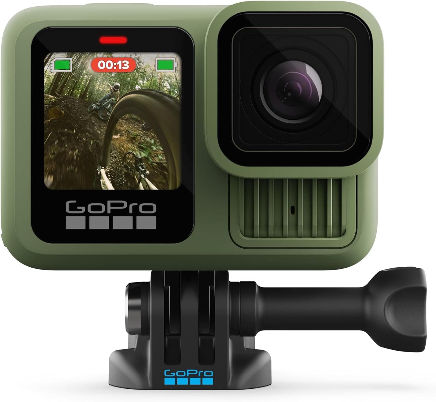 دوربین ورزشی GoPro HERO13 Black – رنگ سبز جنگلی (نسخه محدود)، ضدآب، فیلم‌برداری با کیفیت 5.3K60، عکس ۲۷ مگاپیکسلی و سازگار با لنزهای سری HB.