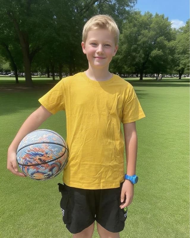 Kids' 100% Cotton Unisex Round Neck Short Sleeve Boys' T-Shirt yellow 9-10 Years