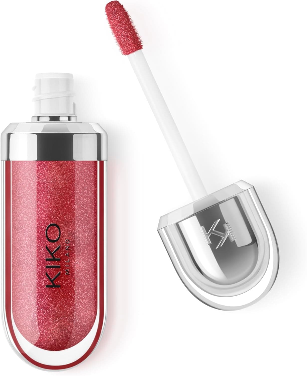 رژ لب براق KIKO Milano 3D Hydra Lip-gloss – شماره 16 Iridescent Ruby، حجم 6.5 میلی‌لیتر.