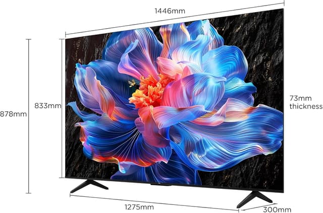 TCL 55-Inch P6K LED 4K UHD HDR Smart TV |Google TV, 60Hz, HDR 10, AiPQ Processor, Dolby Audio, MEMC, HDMI 2.1, Bluetooth 5.2, WiFi 5, Bezel-less Design, (55P6K - 2025 Model)